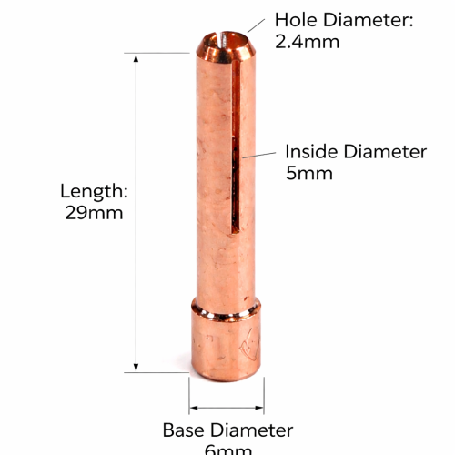 WP-17/18/26 TIG GAS LENS COLLET 2.4MM 10N24S SHORT